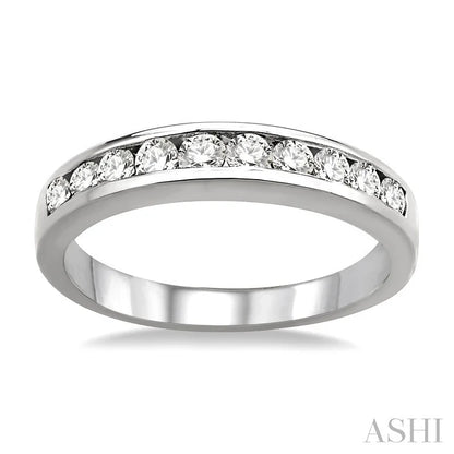 Channel Set Diamond Wedding Band