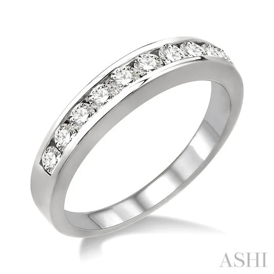 Channel Set Diamond Wedding Band