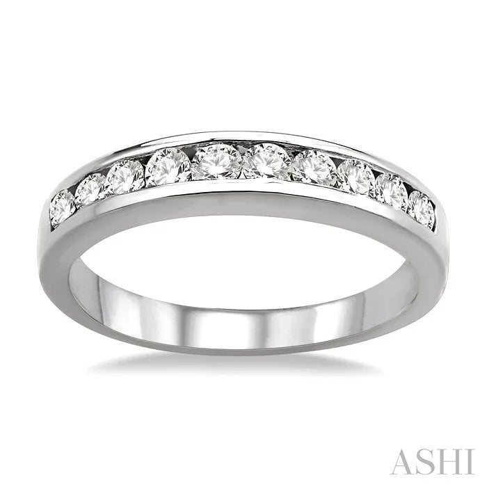 Channel Set Diamond Wedding Band