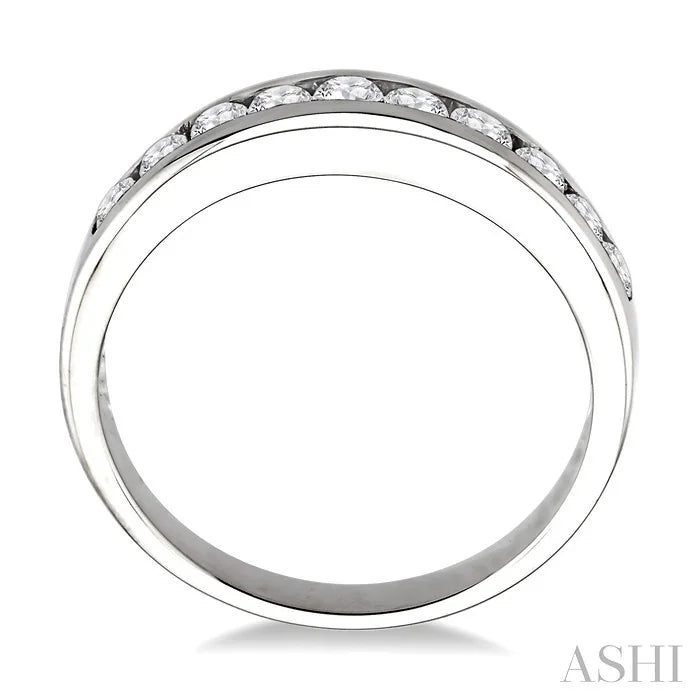 Channel Set Diamond Wedding Band