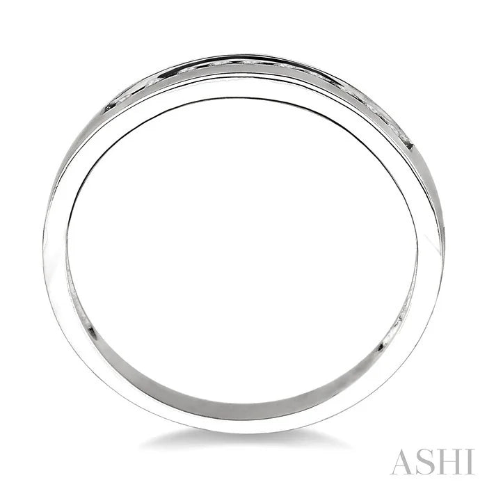 Channel Set Diamond Wedding Band