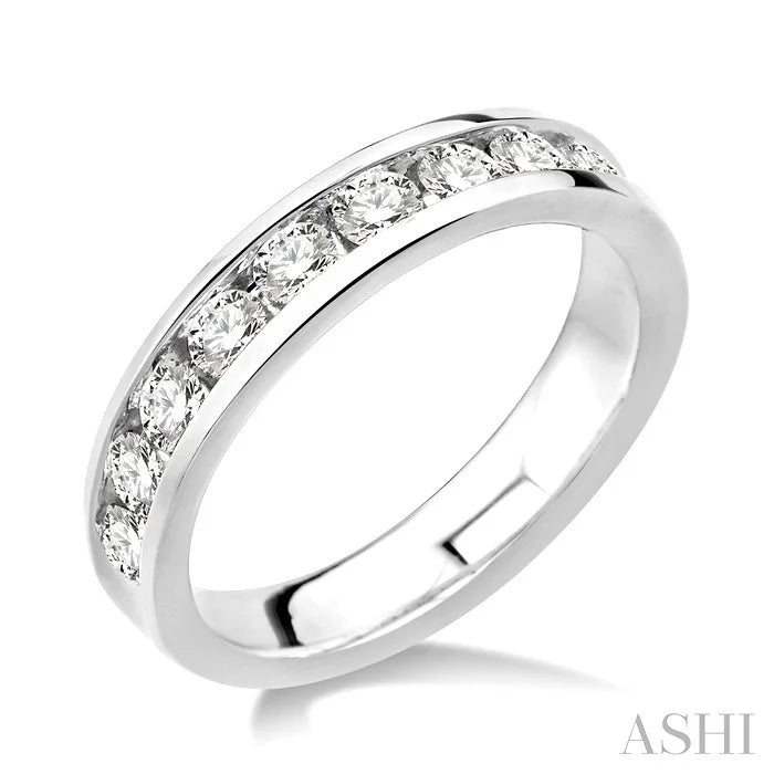 Channel Set Diamond Wedding Band