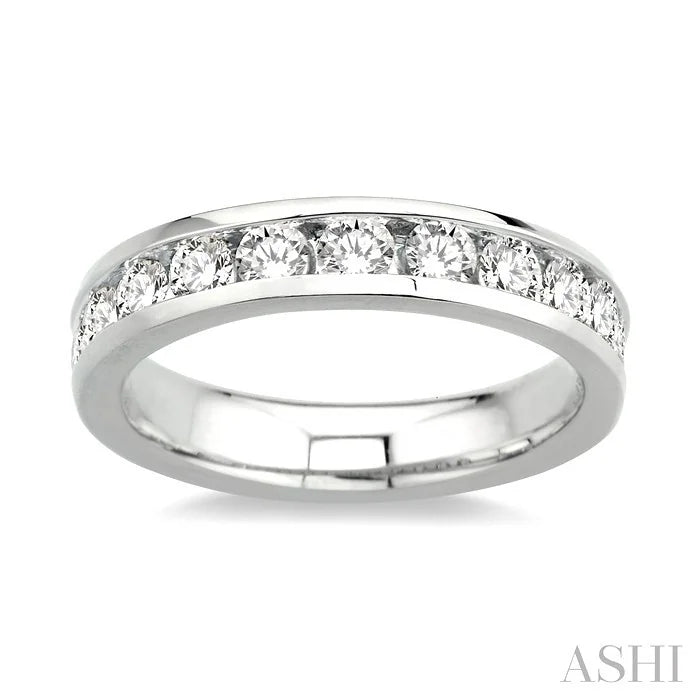Channel Set Diamond Wedding Band