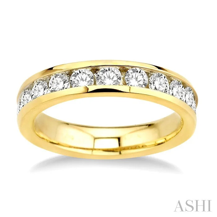 Channel Set Diamond Wedding Band