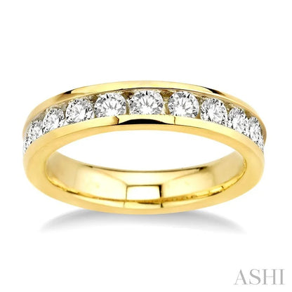 Channel Set Diamond Wedding Band
