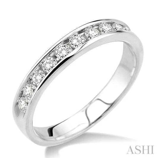 Channel Set Diamond Wedding Band