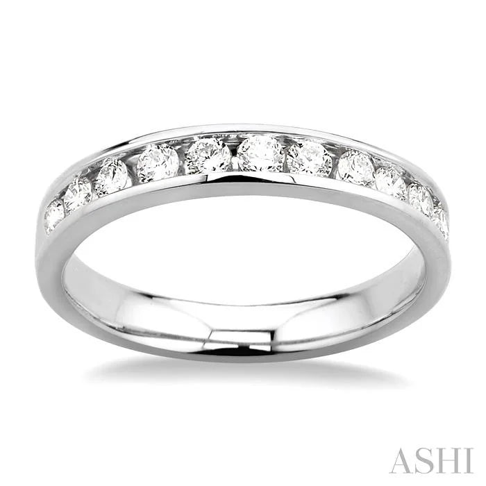 Channel Set Diamond Wedding Band