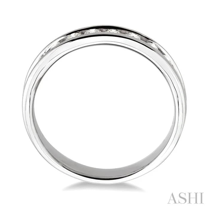 Channel Set Diamond Wedding Band
