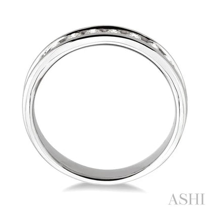 Channel Set Diamond Wedding Band