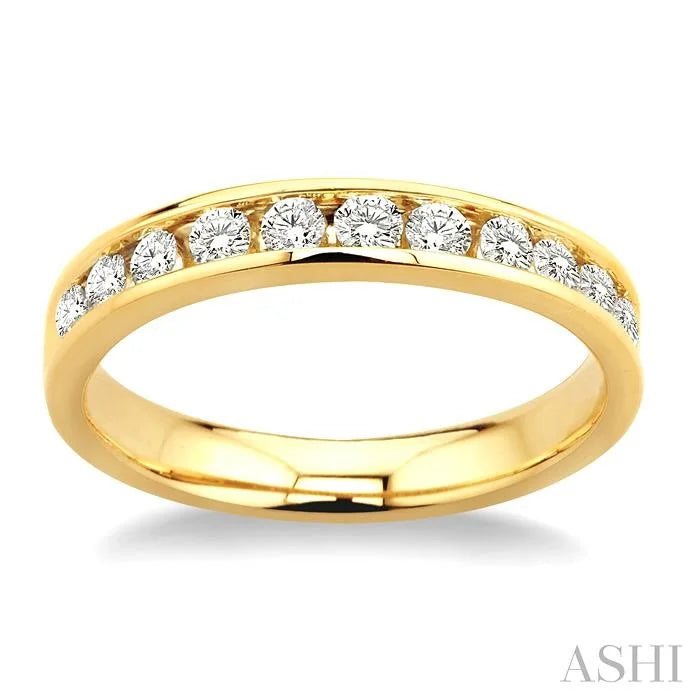 Channel Set Diamond Wedding Band