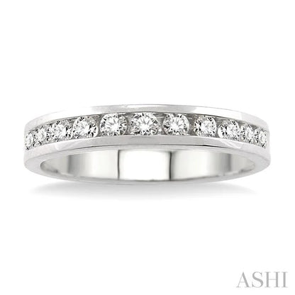 Channel Set Diamond Wedding Band