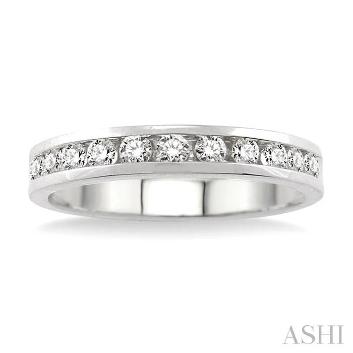 Channel Set Diamond Wedding Band