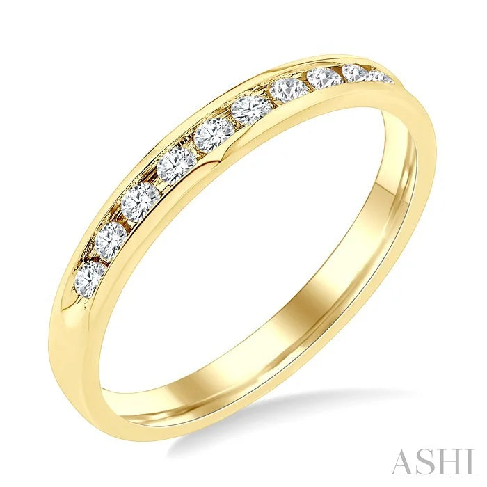 Channel Set Diamond Wedding Band