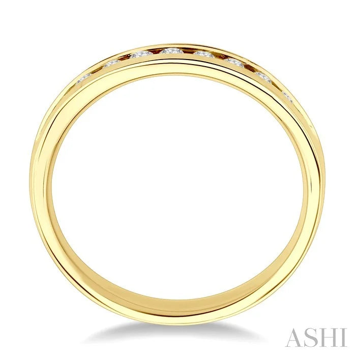 Channel Set Diamond Wedding Band