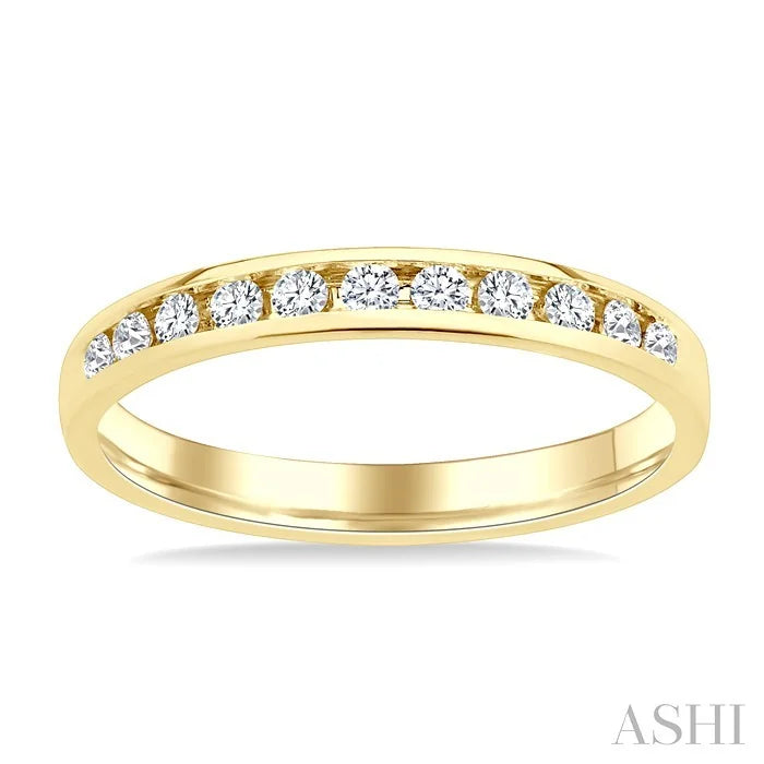 Channel Set Diamond Wedding Band