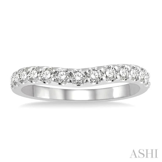 Curved Diamond Wedding Band