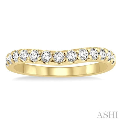Curved Diamond Wedding Band