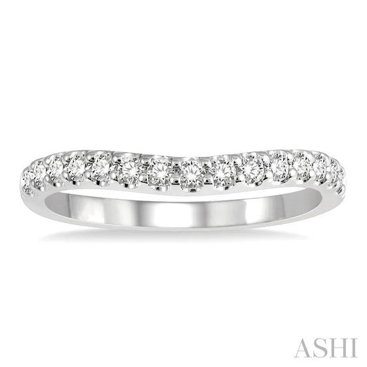 Curved Diamond Wedding Band