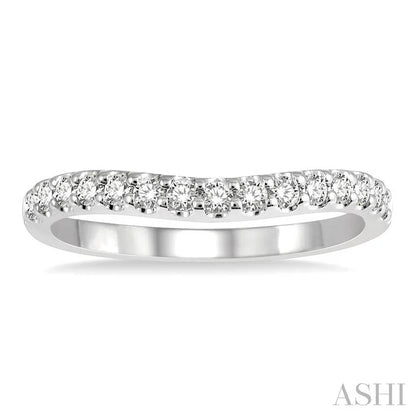 Curved Diamond Wedding Band