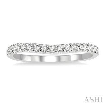 Curved Diamond Wedding Band