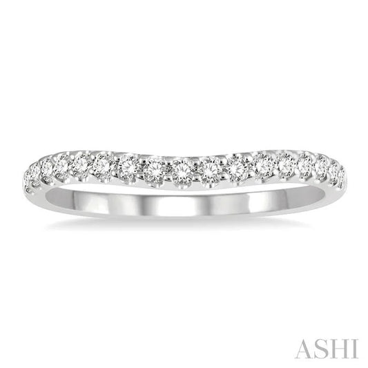 Curved Diamond Wedding Band