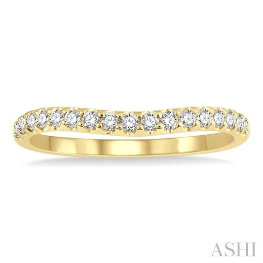 Curved Diamond Wedding Band