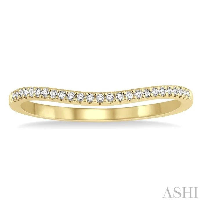 Curved Diamond Wedding Band