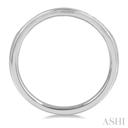 Channel Set Curved Diamond Wedding Band