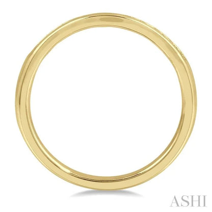 Channel Set Curved Diamond Wedding Band