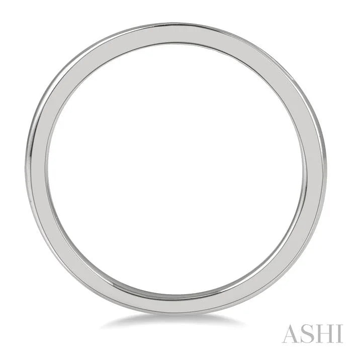 Channel Set Curved Diamond Wedding Band