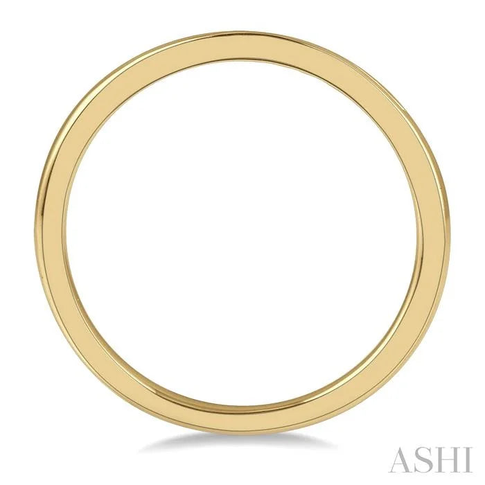 Channel Set Curved Diamond Wedding Band