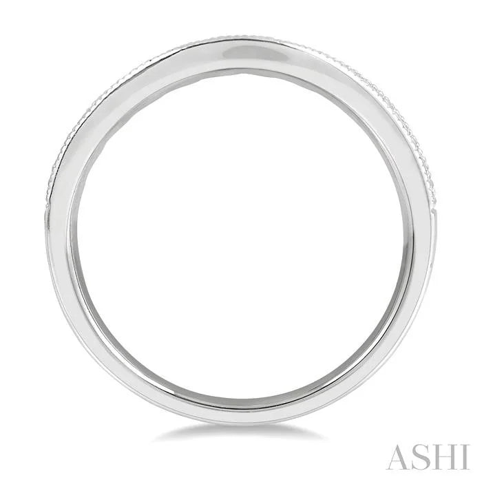 Curved Diamond Wedding Band