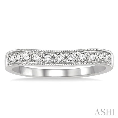 Curved Diamond Wedding Band