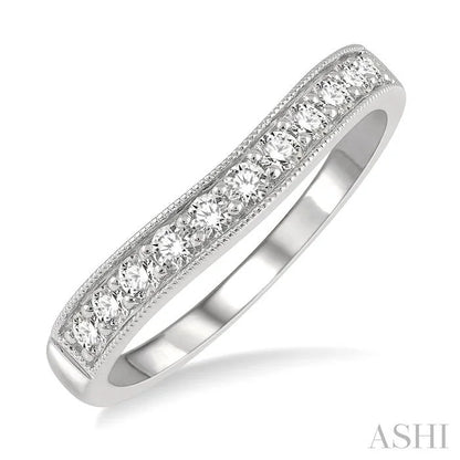 Curved Diamond Wedding Band