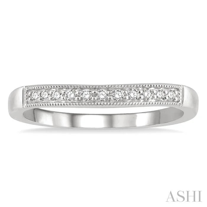Curved Diamond Wedding Band