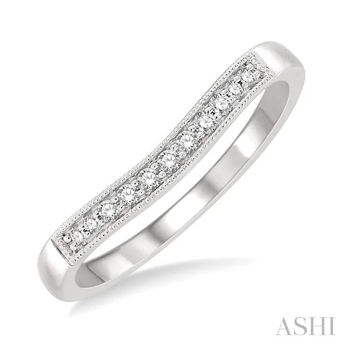 Curved Diamond Wedding Band