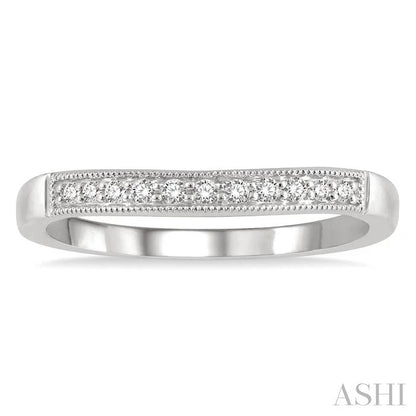 Curved Diamond Wedding Band