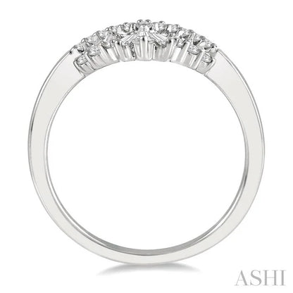 Chevron Baguette Diamond Wedding Band