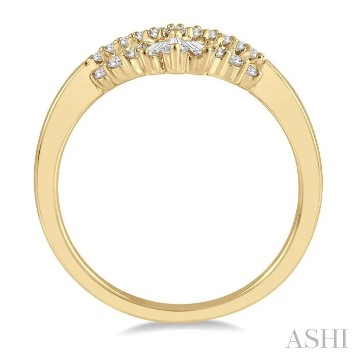 Chevron Baguette Diamond Wedding Band