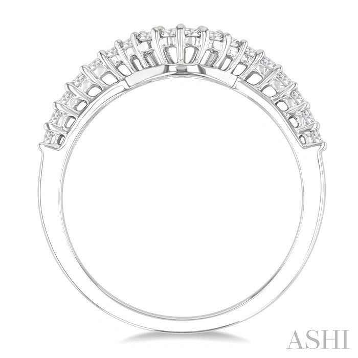 Curved Diamond Wedding Band