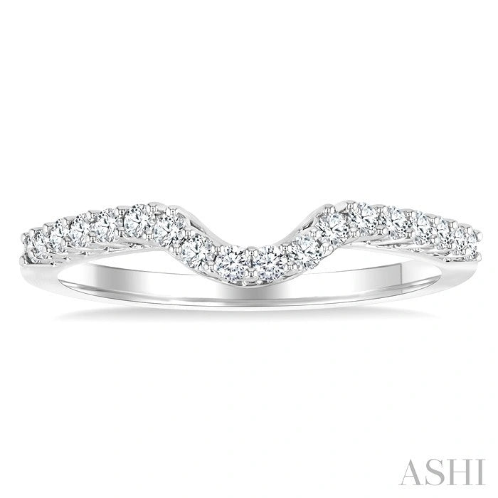 Curved Diamond Wedding Band