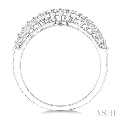 Curved Diamond Wedding Band