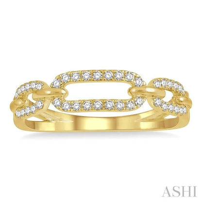 Paperclip Diamond Fashion Ring