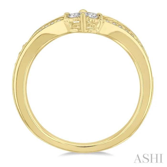 Chevron Diamond Fashion Ring