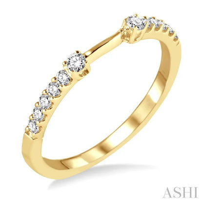 Curved Diamond Wedding Band