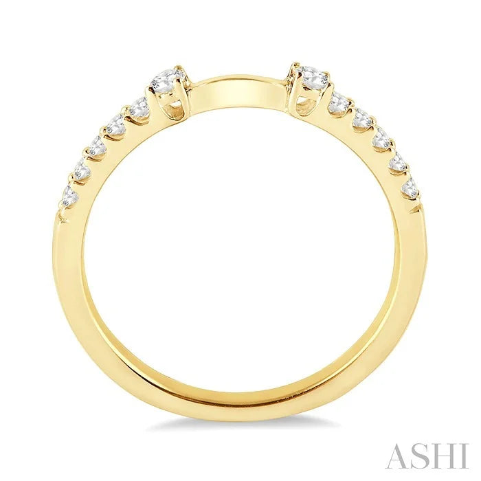 Curved Diamond Wedding Band