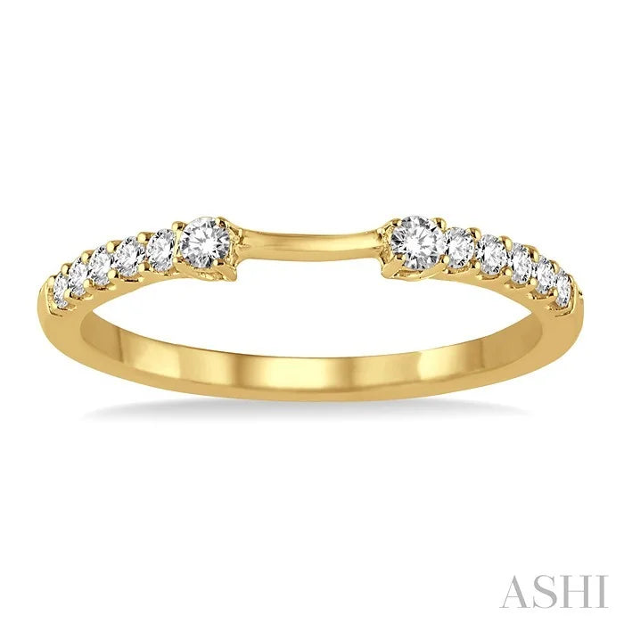 Curved Diamond Wedding Band