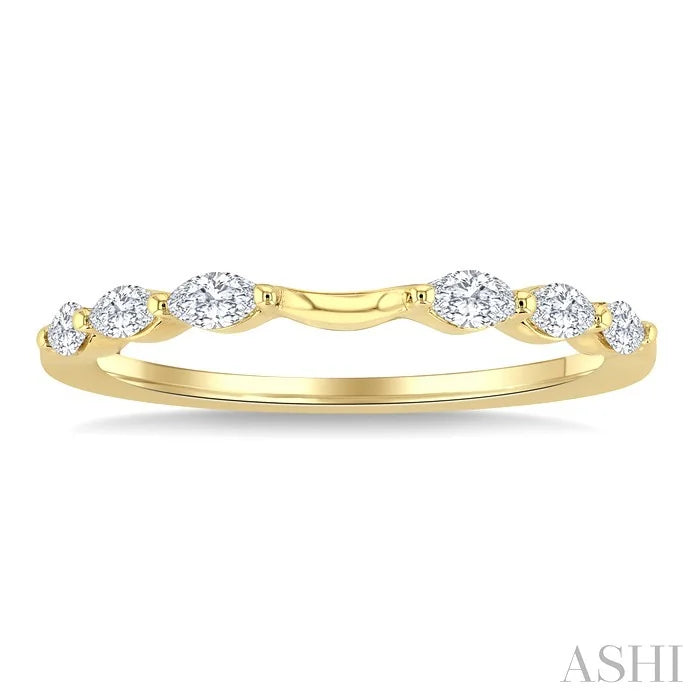 Marquise Shape Curved Diamond Fashion Band