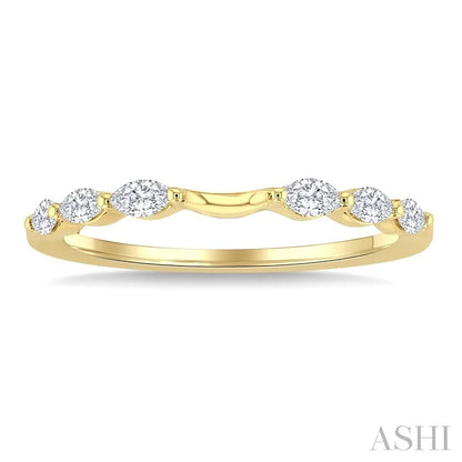 Marquise Shape Curved Diamond Fashion Band