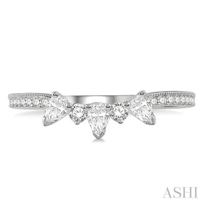 Chevron Diamond Wedding Band